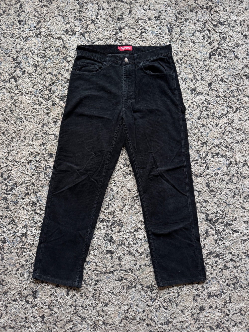 Supreme Black Corduroy Carpenter Trousers - Men